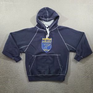 St Louis Blues Hoodie Mens Small Blue NHL Hockey Team Sports‎ Logo Sweater